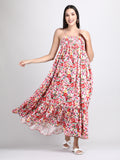 Organic Cotton Pink Summer Floral Dress