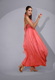 Luxury pure organic cotton pink soft feel summer dress