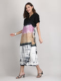Trendy tie-dye organic cotton cool spring summer dress