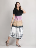 Trendy tie-dye organic cotton cool spring summer dress