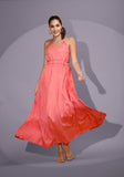 Luxury pure organic cotton pink soft feel summer dress