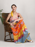 Multicolor 100% organic cotton spring dress